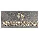 Sterling Silver Bracelet & Earrings Set