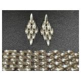 Sterling Silver Bracelet & Earrings Set