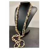 Two 32-Inch Freshwater Pearl Necklaces - Double Strand, Baroque Pearls