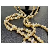 Two 32-Inch Freshwater Pearl Necklaces - Double Strand, Baroque Pearls