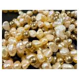 Two 32-Inch Freshwater Pearl Necklaces - Double Strand, Baroque Pearls