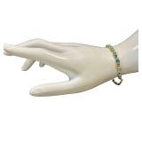 Blue Topaz and 14K Gold Bracelet