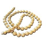 Beaded Necklace with Round Beads and Metal Finish