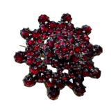 Vintage Garnet Cluster Brooches (Lot of 3)