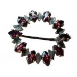 Vintage Garnet Cluster Brooches (Lot of 3)