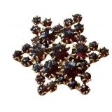 Vintage Garnet Cluster Brooches (Lot of 3)