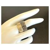 Sterling Silver Textured Rings Size 9.75