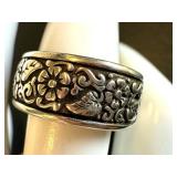 Sterling Silver Textured Rings Size 9.75