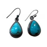 Turquoise Teardrop Earrings in Sterling Silver (Lot of 2)