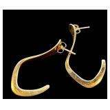 14K Gold Earrings Pair