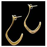 14K Gold Earrings Pair