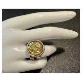 Vintage Israeli Sterling Silver Ring - Size 8.5