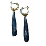 Sterling Silver Smoky Quartz Drop Earrings - Faceted Beads (Lot of 2)