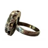Prehnite Gemstone Sterling Silver Ring - Size 9.5