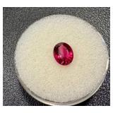 1.64 ct Red Tourmaline - Oval Faceted Gemstone by World Class Gems