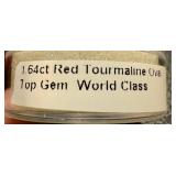 1.64 ct Red Tourmaline - Oval Faceted Gemstone by World Class Gems