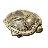 Two Turtle Brooches - Silver-Tone Rhinestone Turtle Pin & Multicolor Enamel Turtle Pin