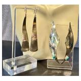 Jonell 925 Sterling Silver Statement Earrings with Turquoise - Assorted Drops (Lot of 3)