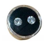 Two 1.5 Carat Colorless Zircon Round-Brilliant Loose Gemstones