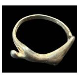 Sterling Silver Nude Figurine Ring - Size 7, Sculptural Jewelry