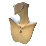 American Flag Heart Pendant Necklace with Crystals - Two Pendants