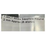 Loose White Sapphire Round 2mm Stones - 1.00 CT per bag