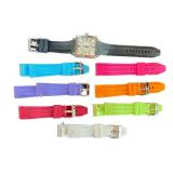 Stuhrling Original Rainbow Dial Watch with Interchangeable Color Bands - Not Tested