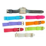 Stuhrling Original Rainbow Dial Watch with Interchangeable Color Bands - Not Tested