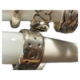 Five Sterling Silver Rings - Assorted Styles, US Sizes 5.75 to 8