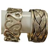 Five Sterling Silver Rings - Assorted Styles, US Sizes 5.75 to 8