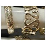 Five Sterling Silver Rings - Assorted Styles, US Sizes 5.75 to 8