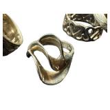 Five Sterling Silver Rings - Assorted Styles, US Sizes 5.75 to 8
