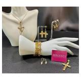 Bellezza Jewelry Collection Cross Necklace, Earrings & Bracelet Set