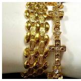 Bellezza Jewelry Collection Cross Necklace, Earrings & Bracelet Set