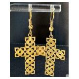 Bellezza Jewelry Collection Cross Necklace, Earrings & Bracelet Set