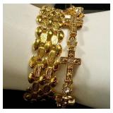 Bellezza Jewelry Collection Cross Necklace, Earrings & Bracelet Set