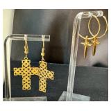Bellezza Jewelry Collection Cross Necklace, Earrings & Bracelet Set