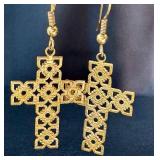 Bellezza Jewelry Collection Cross Necklace, Earrings & Bracelet Set