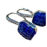 Sterling Silver and Sapphire Earrings