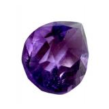Brazilian Amethyst Loose Gemstone - Pear-Cut Faceted Purple Quartz