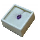 Brazilian Amethyst Loose Gemstone - Pear-Cut Faceted Purple Quartz