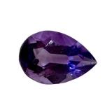 Brazilian Amethyst Loose Gemstone - Pear-Cut Faceted Purple Quartz