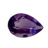 Brazilian Amethyst Loose Gemstone - Pear-Cut Faceted Purple Quartz