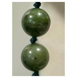 Vintage Hand-Knotted Jade Beaded Necklace, 24-Inch