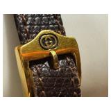 Gucci Gold-Tone Pendant Watch with Red-Green Dial - Untested