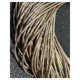Multi-Strand Necklace with Textured Tubular Beads