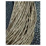 Multi-Strand Necklace with Textured Tubular Beads