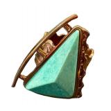 Jay King Mine Finds Vintage Sterling Silver Amazonite Ring - Size 7.75/8