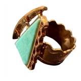 Jay King Mine Finds Vintage Sterling Silver Amazonite Ring - Size 7.75/8