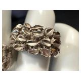 Two Sterling Silver Vintage Hip Hop Brutalist Rings - Sizes 8.25 & 9.5